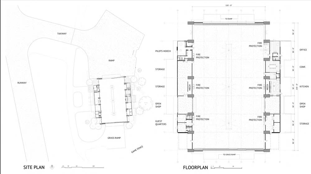 Private Hangar floor plan